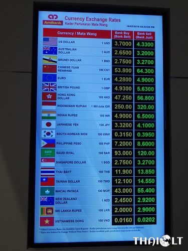 Currency Exchange at Kuala Lumpur Airport Terminal 2 (KLIA2)
